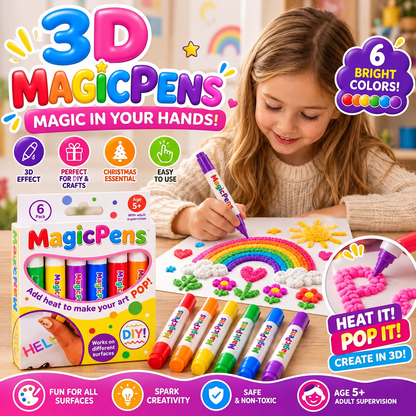 🎄🎁 Best Christmas Gift Ever! 🔮 Magic Pen – Draw 3D with One Stroke! ✨ DIY Bubble Magic Drawing Pens